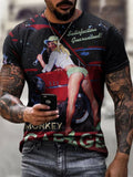 Retro beauty garage car repair print T-shirt
