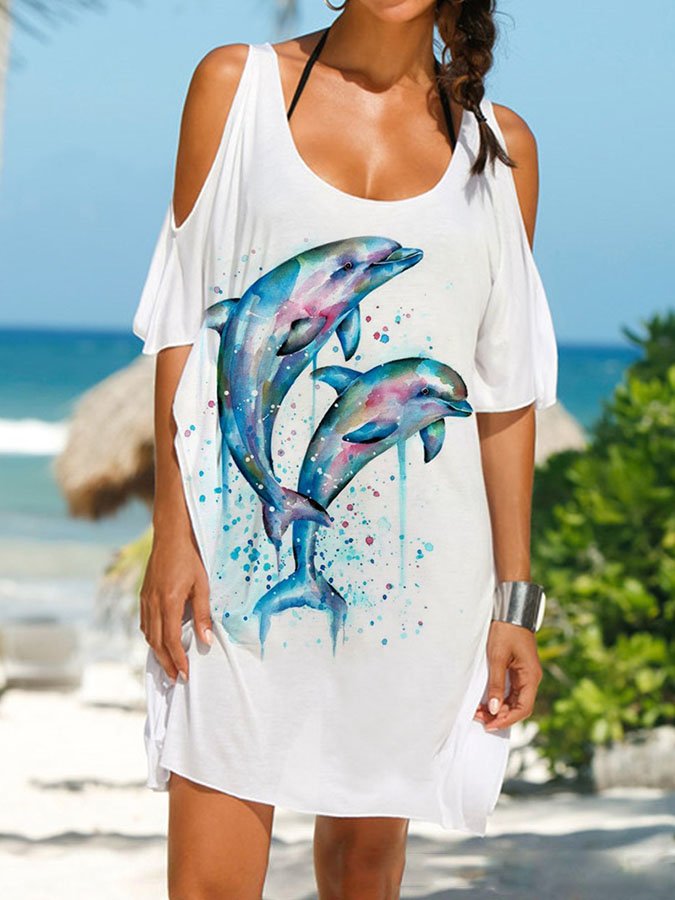 Dolphin Print Dress