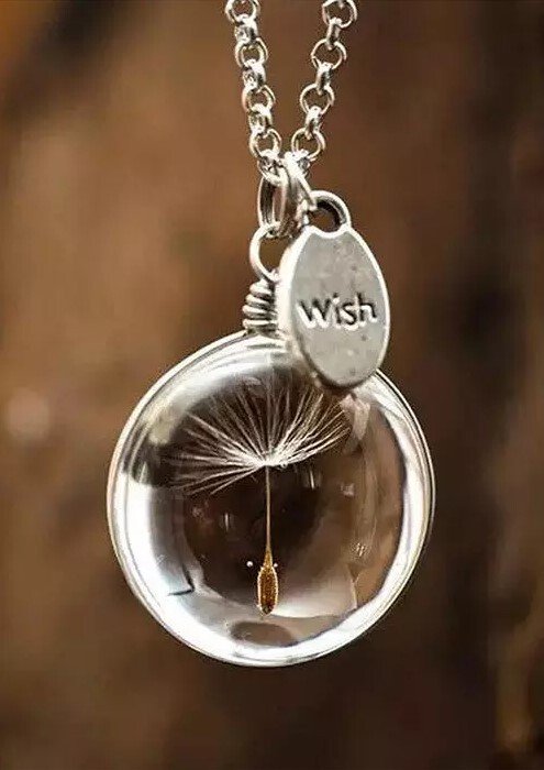 Women's WISH Dandelion Necklace