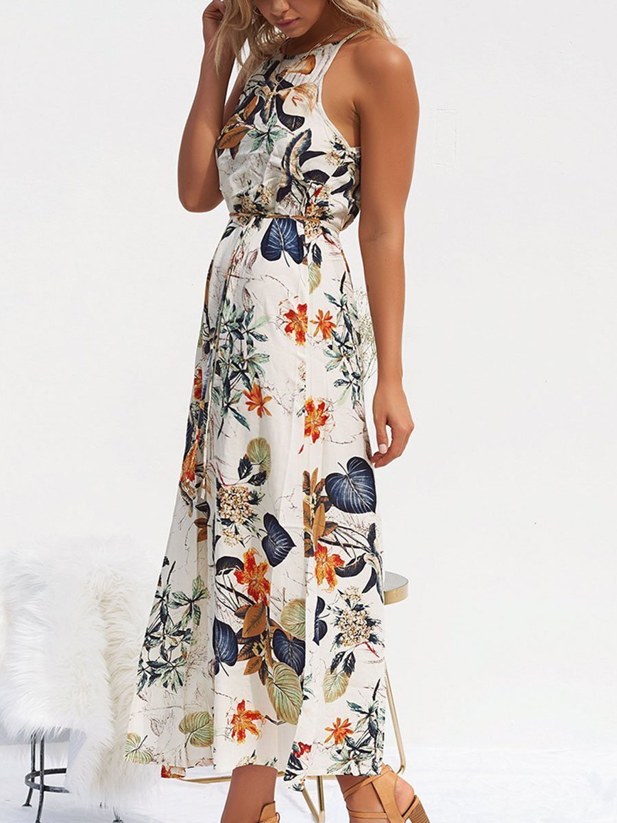 Straps Floral Dress