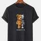 Robot Bear Print T-Shirt & Shorts