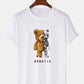 Robot Bear Print T-Shirt & Shorts