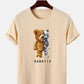 Robot Bear Print T-Shirt & Shorts