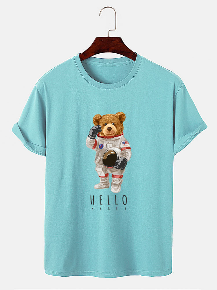 Astronaut Bear Print T-Shirt & NASA Print Shorts