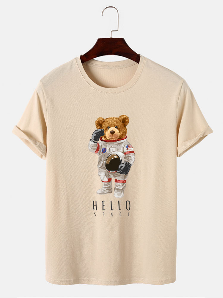 Astronaut Bear Print T-Shirt & NASA Print Shorts