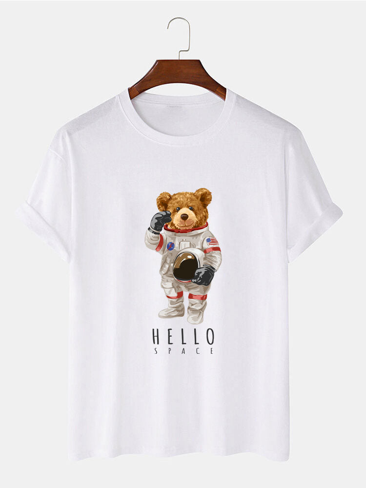 Astronaut Bear Print T-Shirt & NASA Print Shorts