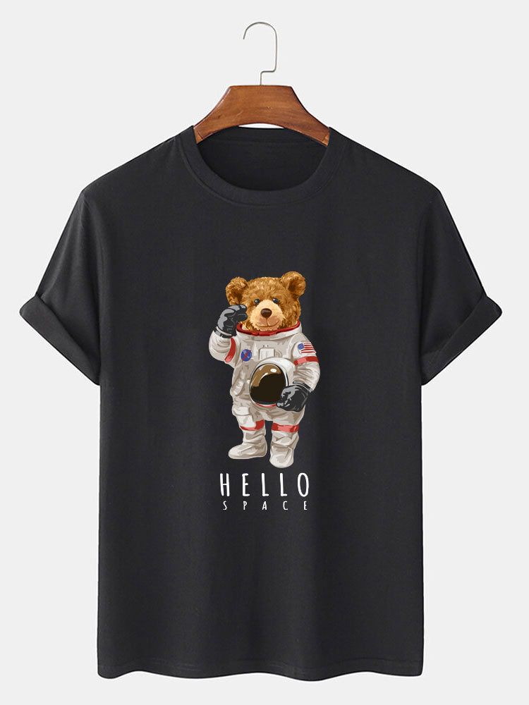 Astronaut Bear Print T-Shirt & NASA Print Shorts