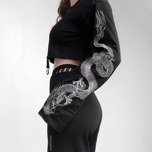 Long Dragon Sleeves Top