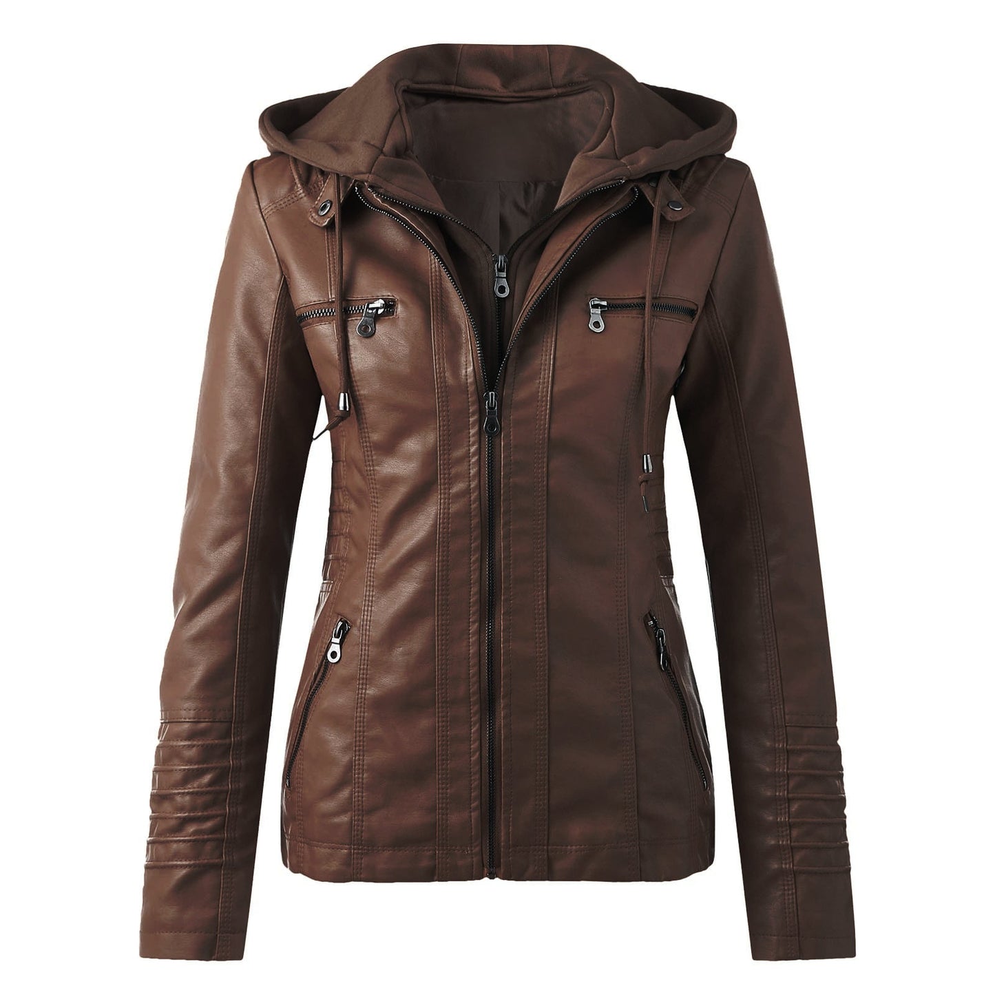 Hooded Leather Jacket