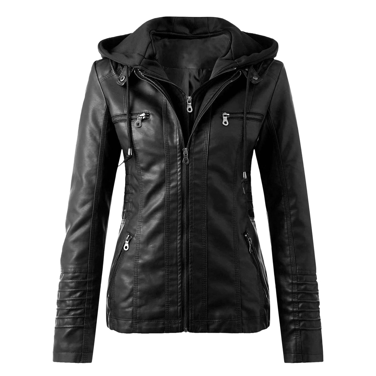 Hooded Leather Jacket