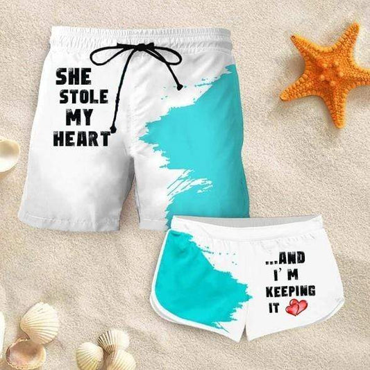 Couple Matching - She Stole My Heart - Shorts