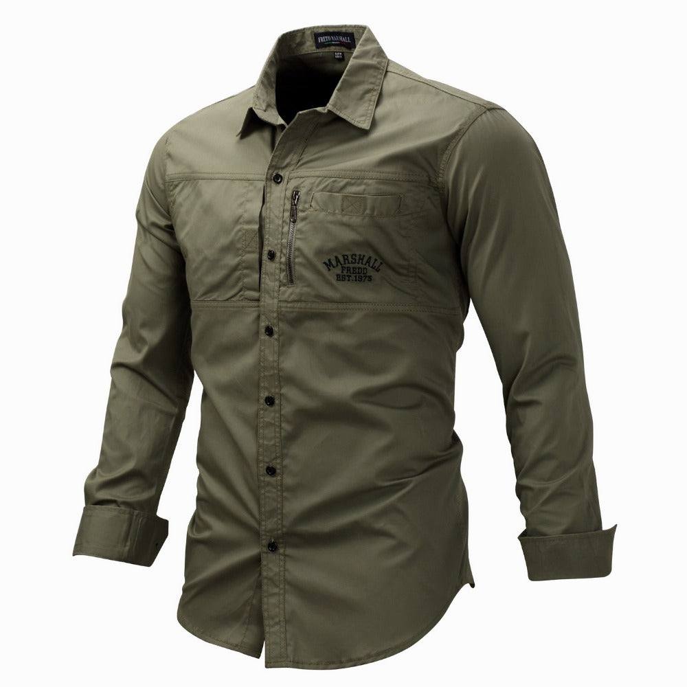 Men's Zipper Long Sleeve Shirt