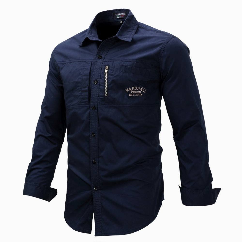Men's Zipper Long Sleeve Shirt