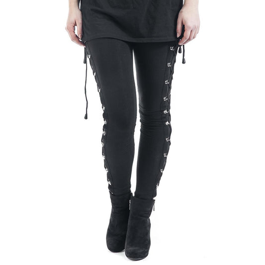 Slim Side Cross Lace Up Leggings