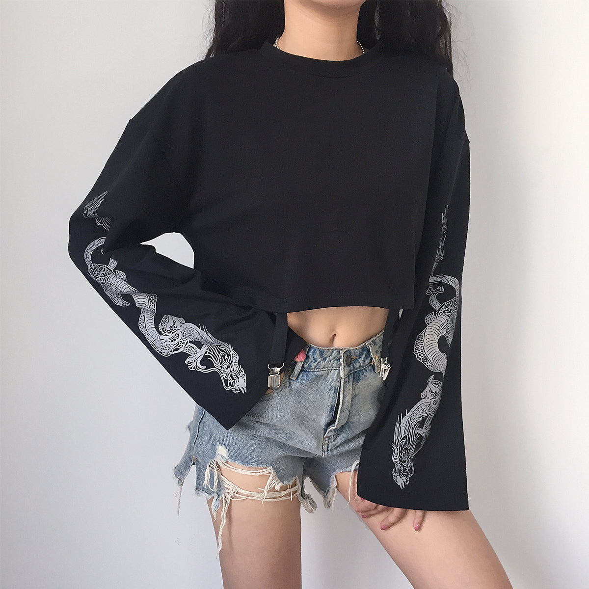 Long Dragon Sleeves Top