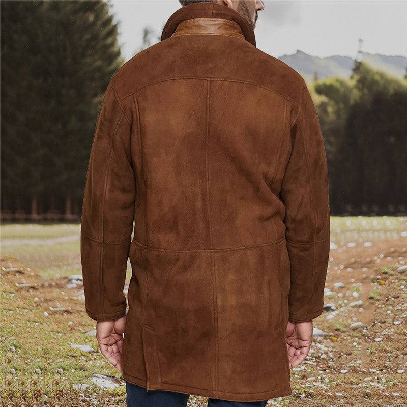 Men's Long Retro Thick Windbreaker