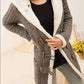 2022 New cashmere thick warm hooded coat