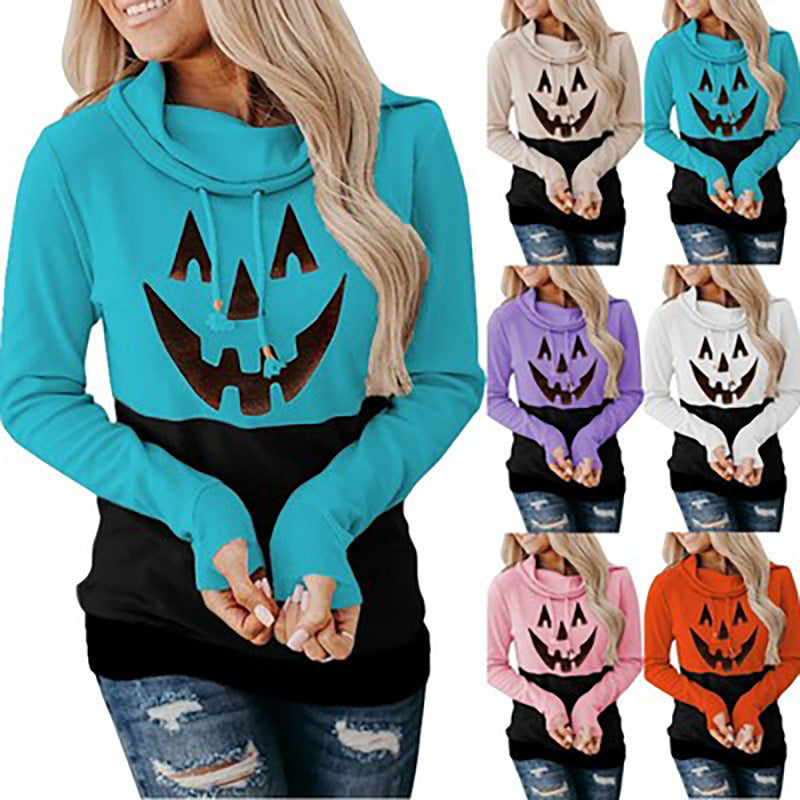 New Women's Knitted Pullover Turtleneck Lace-up Tops