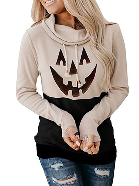 New Women's Knitted Pullover Turtleneck Lace-up Tops