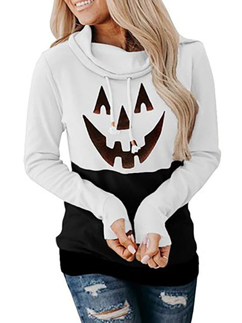 New Women's Knitted Pullover Turtleneck Lace-up Tops