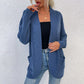Middle Length Wrapped Women Cardigan Sweater With Pocket