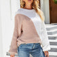 Autumn And Winter Women's Stitching Personality Bat Sweater Knitted Tops