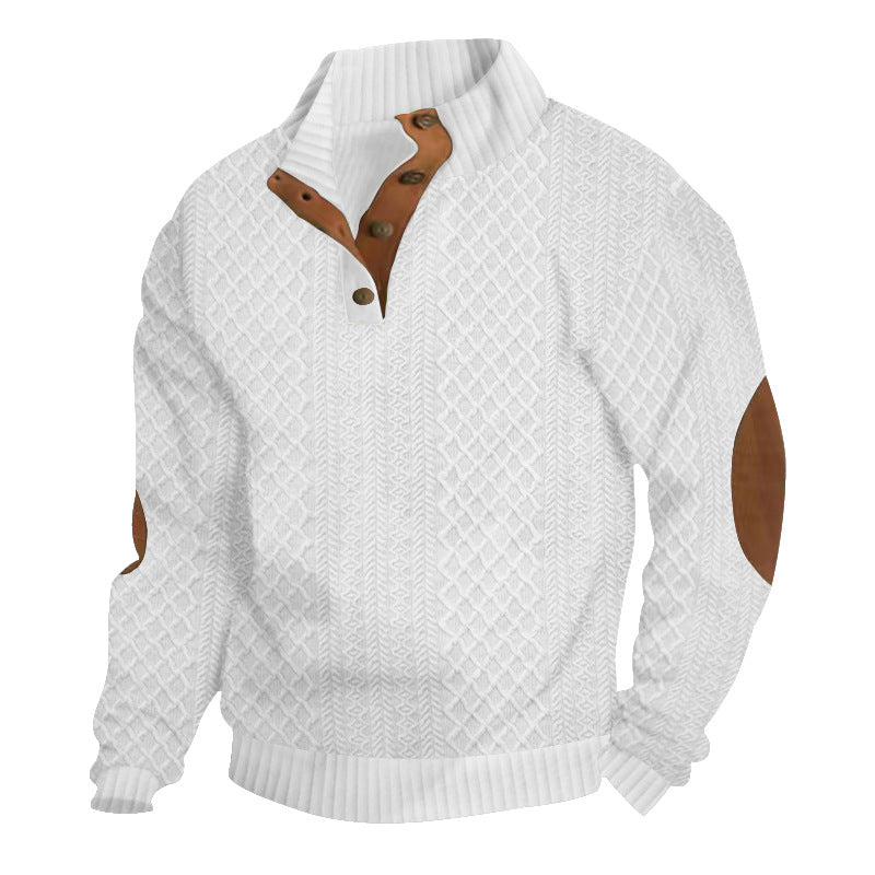 Christmas 70% OFF- Siegfried  Men's Outdoor Casual Stand Cashmere Button Long Sleeve Sweater