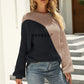 Autumn And Winter Women's Stitching Personality Bat Sweater Knitted Tops