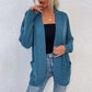 Middle Length Wrapped Women Cardigan Sweater With Pocket