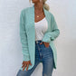 Middle Length Wrapped Women Cardigan Sweater With Pocket