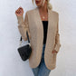 Middle Length Wrapped Women Cardigan Sweater With Pocket