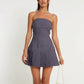 Mara Bandeau Pleated Mini Dress