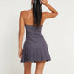 Mara Bandeau Pleated Mini Dress