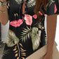 Print Short Sleeves Shift Above Knee Dress