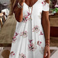 Floral Lace Cold Shoulder Sleeve Above Knee Dress