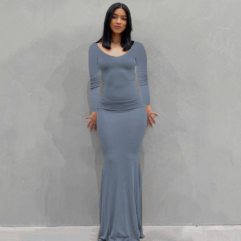 Fashion Sexy Skims Plus Size long Dress Backless Evening Maxi Dress Women Party Club Ladies Bodycon Peach Hip Elegant Long Dresses For Woman Hot Trends
