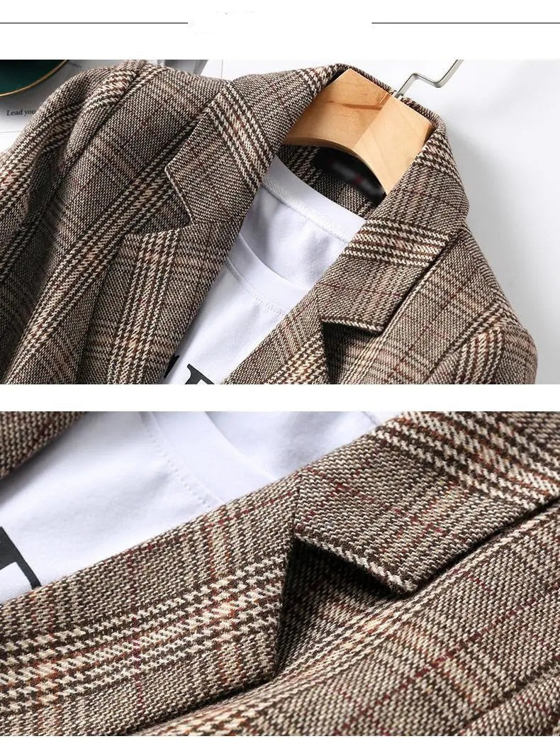 Plaid Sewn Blazer