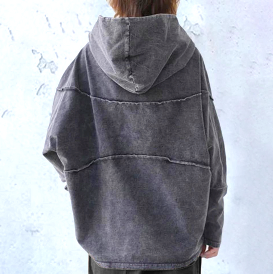 Damaris Comfy Denim Hooded Sweater