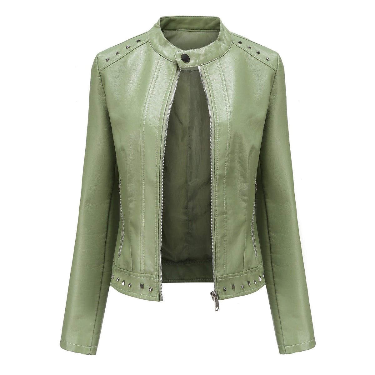 Rivet motorcycle leather jacket