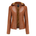 Hooded Autumn PU Jacket