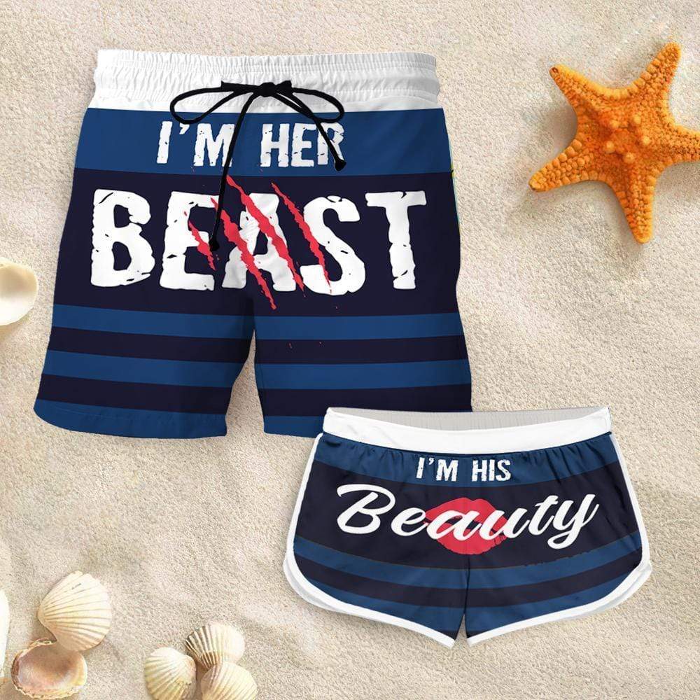 Couple Matching - Beauty and The Beast - Shorts