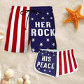 Couple Matching - Her Rock And His Peace - Shorts