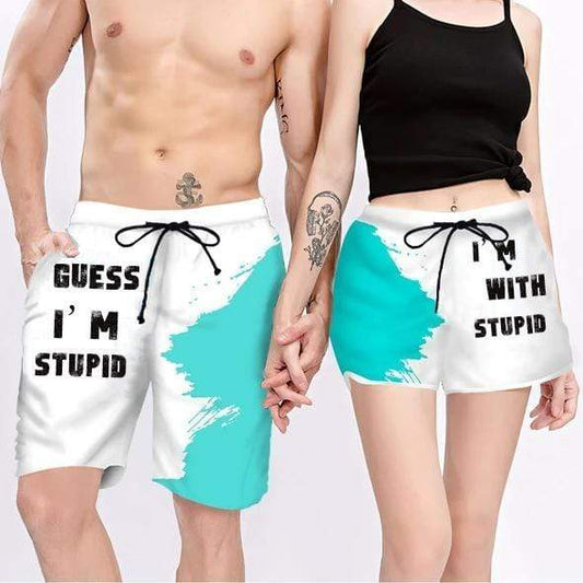 Couple Matching - I'm With Stupid - Shorts