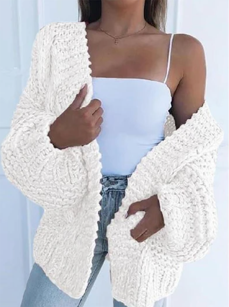 Solid Color Knitted Comfy Sweater Cardigan