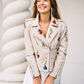 White Floral Leather Jacket