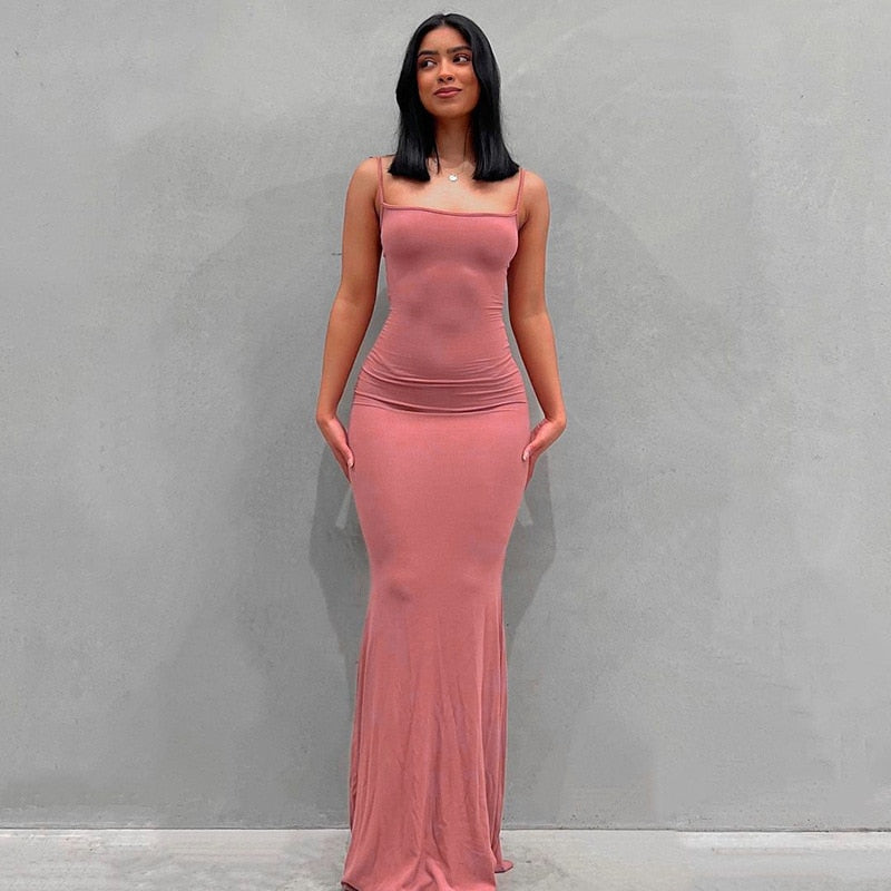 Fashion Sexy Skims Plus Size long Dress Backless Evening Maxi Dress Women Party Club Ladies Bodycon Peach Hip Elegant Long Dresses For Woman Hot Trends