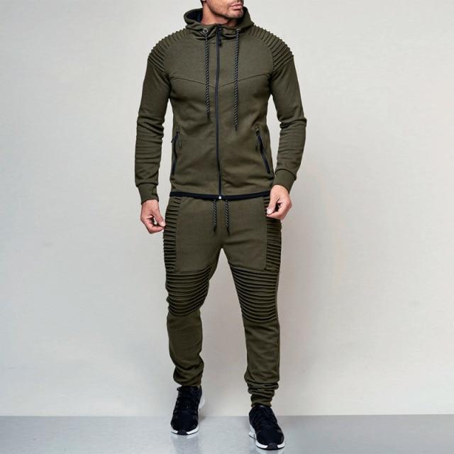 Tone-It-Up Men's Tracksuits-Tracksuit-Army Green-M-LeStyleParfait.Com