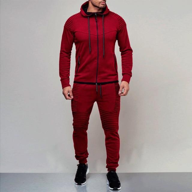 Tone-It-Up Men's Tracksuits-Tracksuit-Wine Red-M-LeStyleParfait.Com