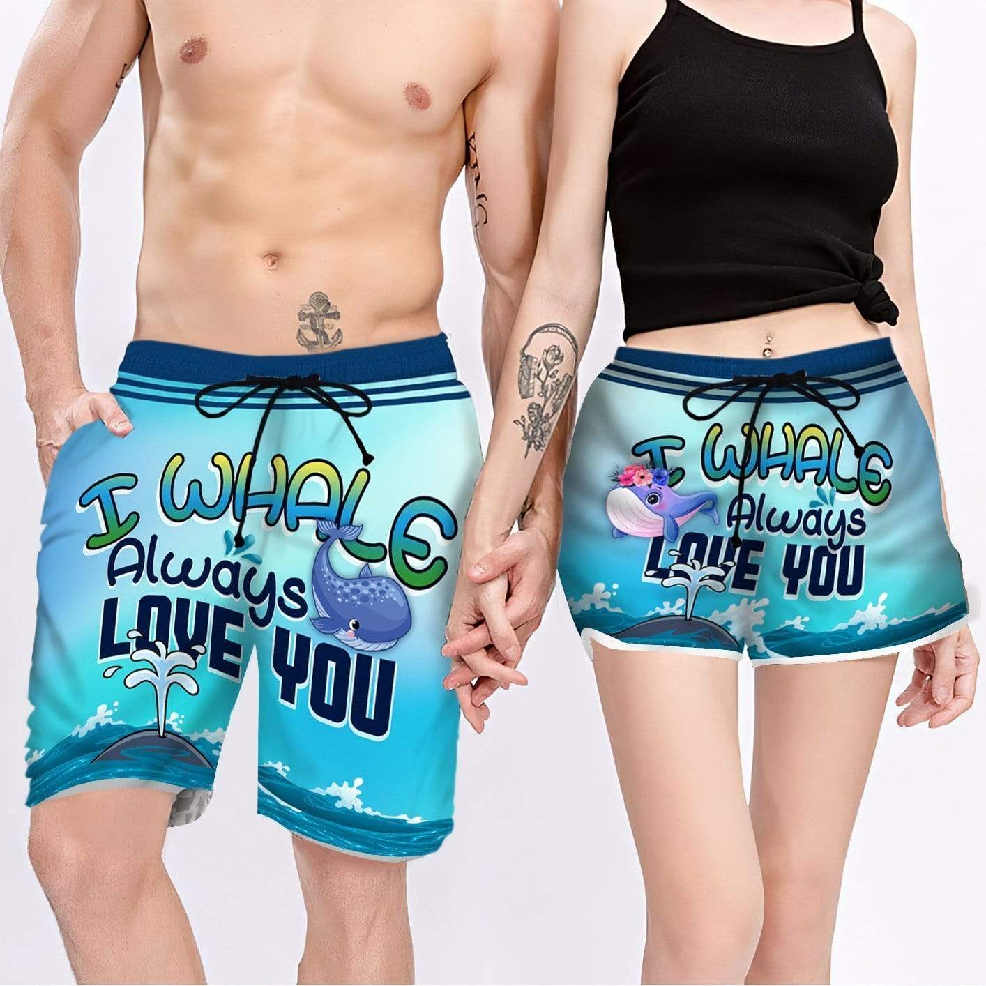 Couple Matching - I Whale Always Love You - Shorts