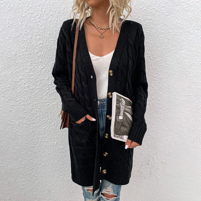 Women Casual Loose Cardigans Long Sleeve Sweater